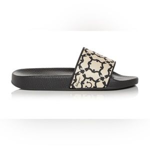 NIB SALVATORE FERRAGAMO Women’s Logo Print Slide Sandals